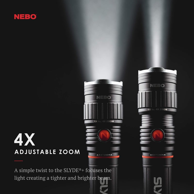 NEBO SLYDE+ Work Light | 300 Lumens, 4 Light Modes, Magnetic LED Flashlight & COB Work Lamp, Water Resistant, Battery Powered, Great for Camping & Tactical Gear, Includes 4x AAA Batteries - Image 5